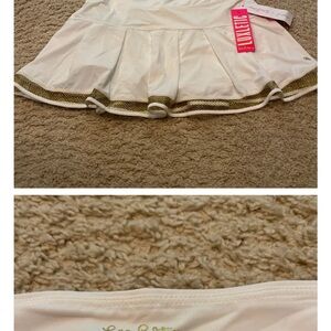 Lilly Pulitzer Womens Resort White Luxletic Lantana Athletic Skort Size small